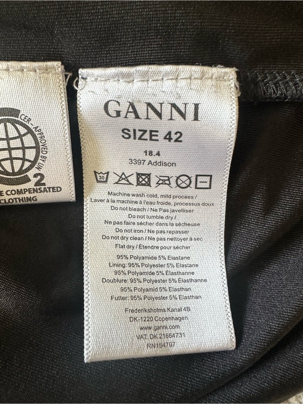 Ganni Addison Turtleneck Mesh Top Black Size EU 42 US 10-12 - Picture 10 of 14